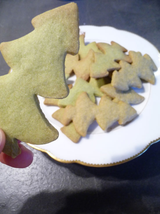 Biscuits de Noël au thé matcha