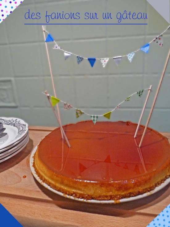 Des fanions pour décorer un gâteau