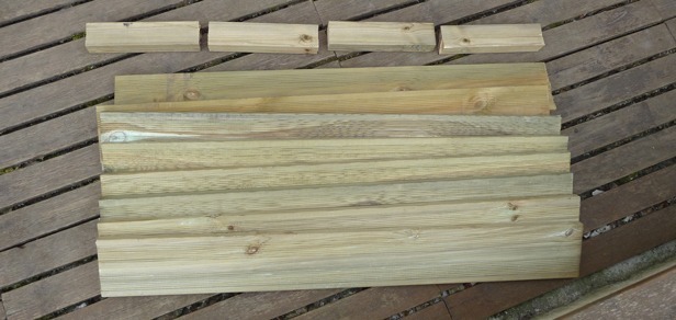 Materiel pour construire un bac à sable
