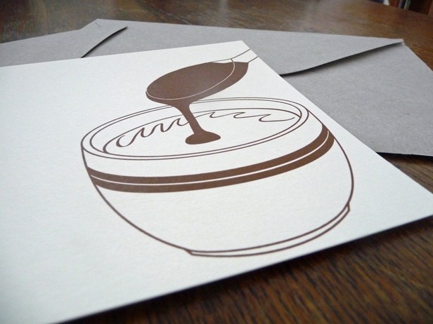 Des cartes letterpress dans ma boutique ! 9 Carte "Chocolat chaud"