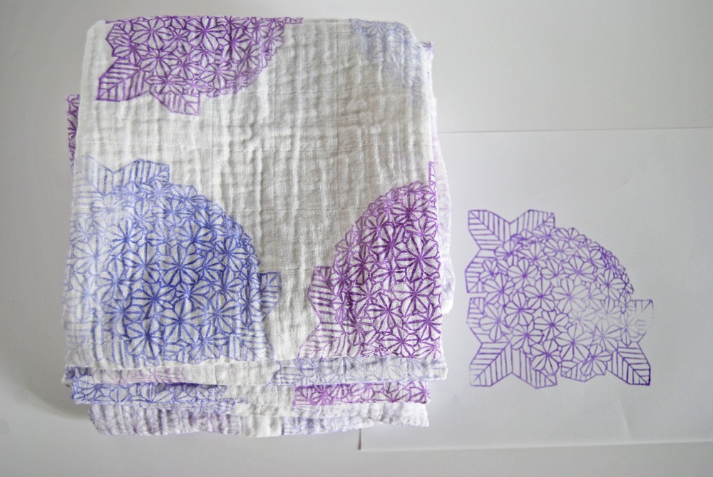 Lange pour bébé avec motif imprimé à la main - Kraftille DSC 0953RS