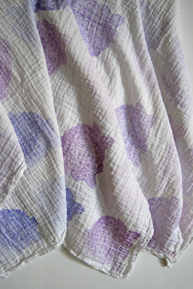 Lange pour bébé avec motif imprimé à la main - Kraftille DSC 0970RS