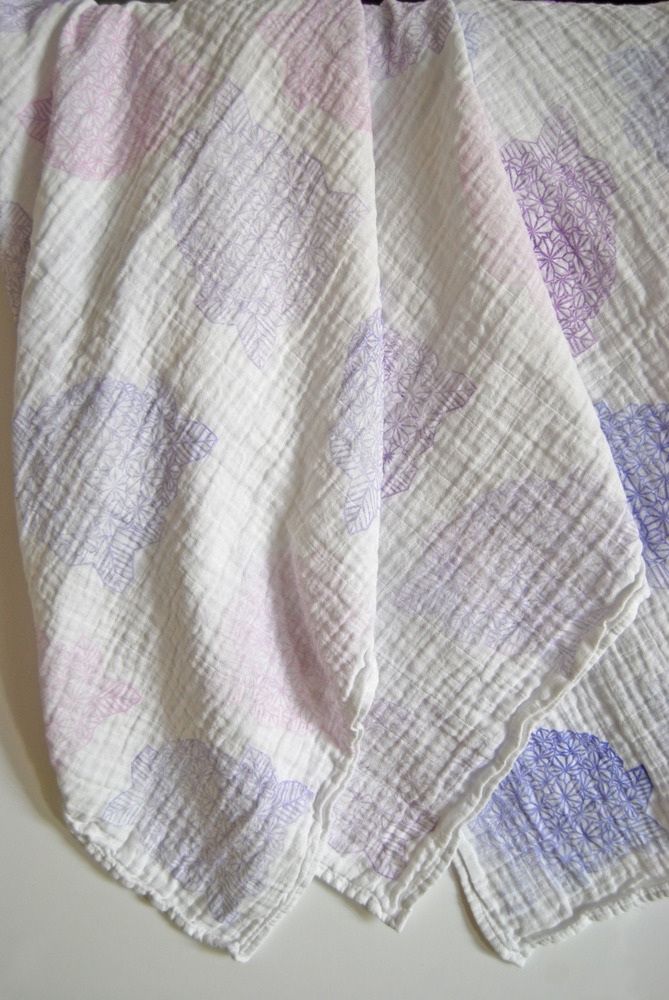 Lange pour bébé avec motif imprimé à la main - Kraftille DSC 0972RS