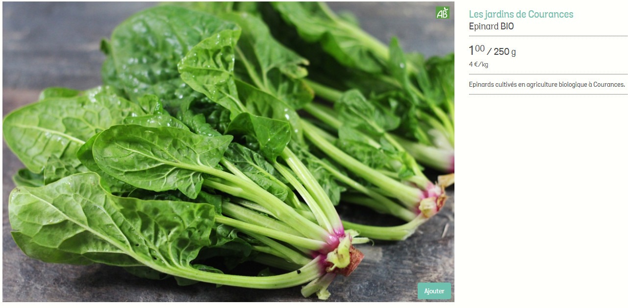 Comment manger bio et local sans sortir de chez soi 2 le Comptoir Local epinards