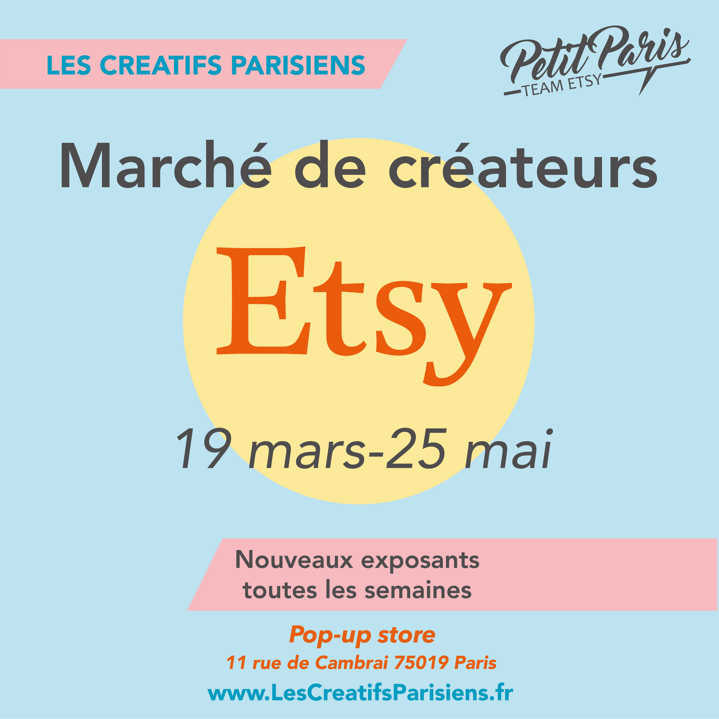 boutique éphémère Paris, popup shop, artisanat, Etsy