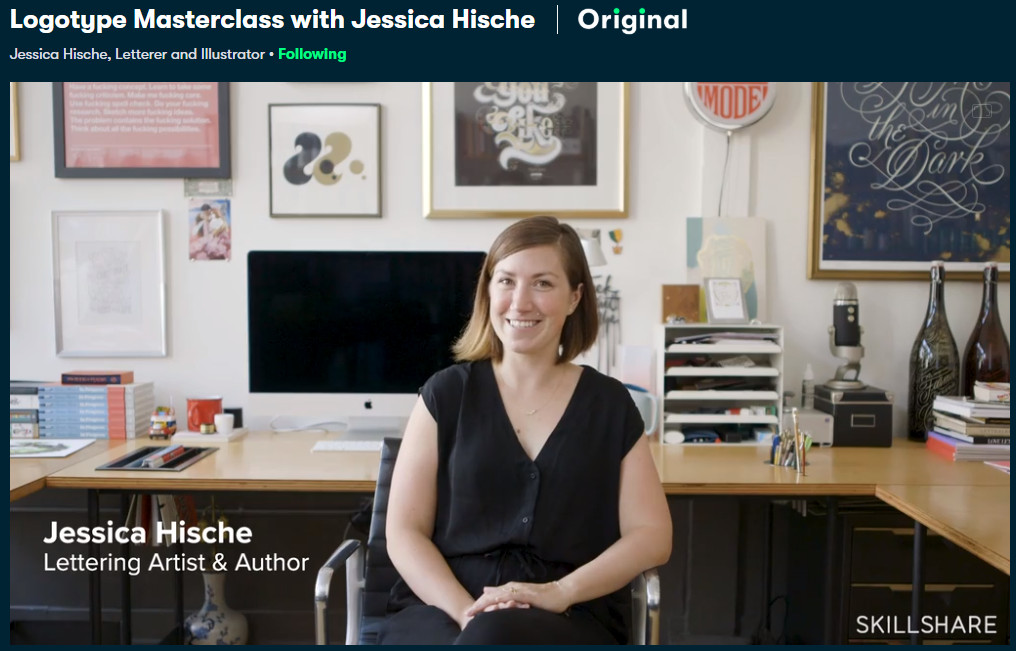 Codes de réductions et promotions pour créateurs et entrepreneurs 10 Skillshare - Logotype Masterclass with Jessica Hische
