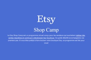Lire la suite à propos de l’article Etsy Shop Camp – Novembre 2022