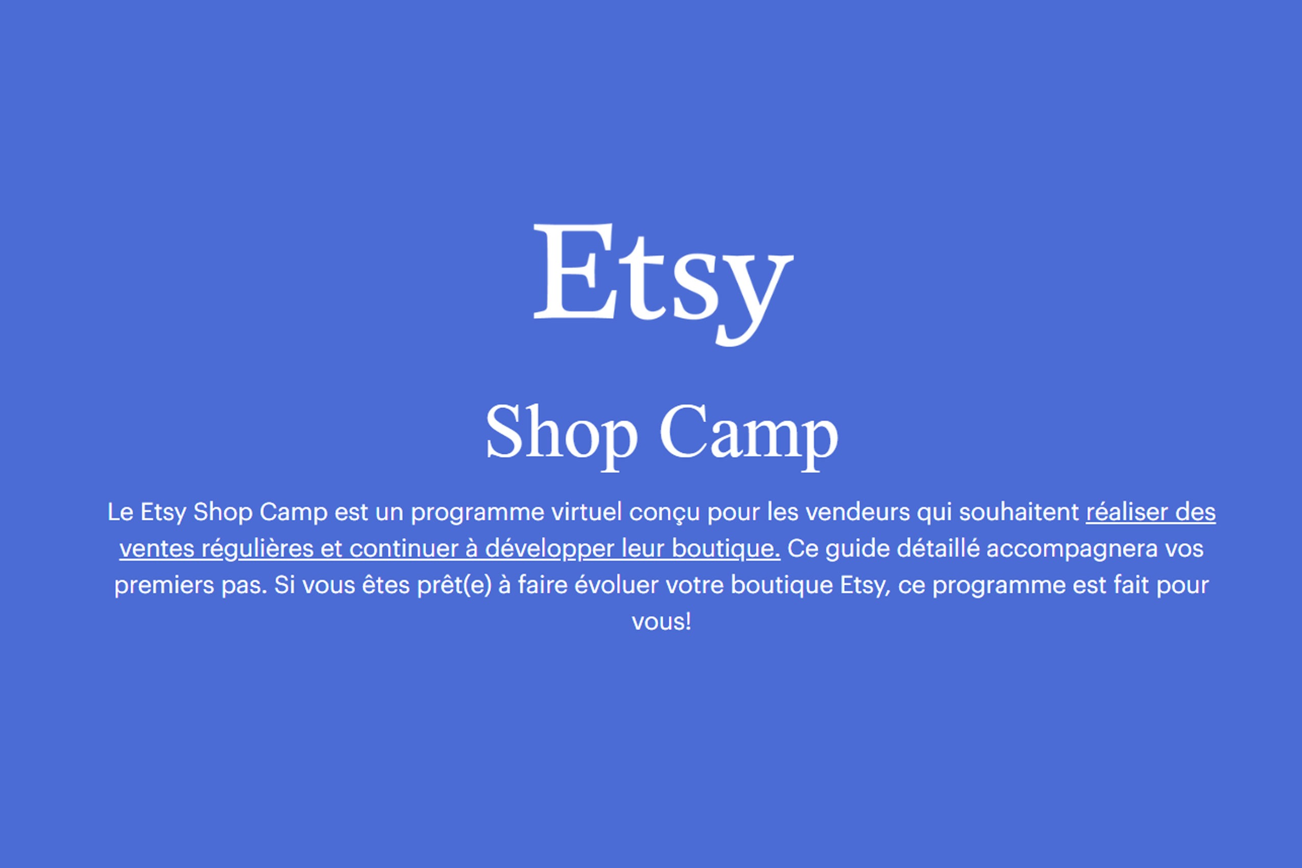 You are currently viewing Etsy Shop Camp – Novembre 2022