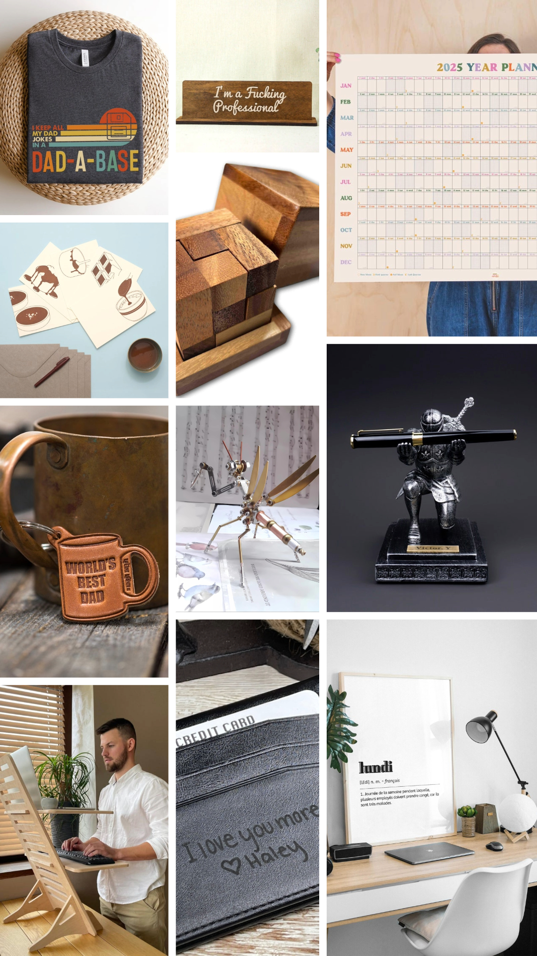 Fête des pères : les pépites Etsy pour un cadeau mémorable 10 Cadeaux créatifs pour la fête des pères avec des designs et options personnalisés proposés sur Etsy.